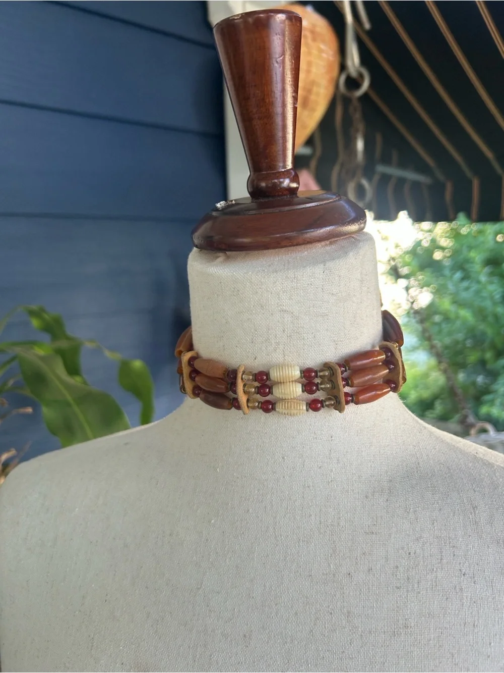 Vintage Beaded Multi-Tone Choker Necklace